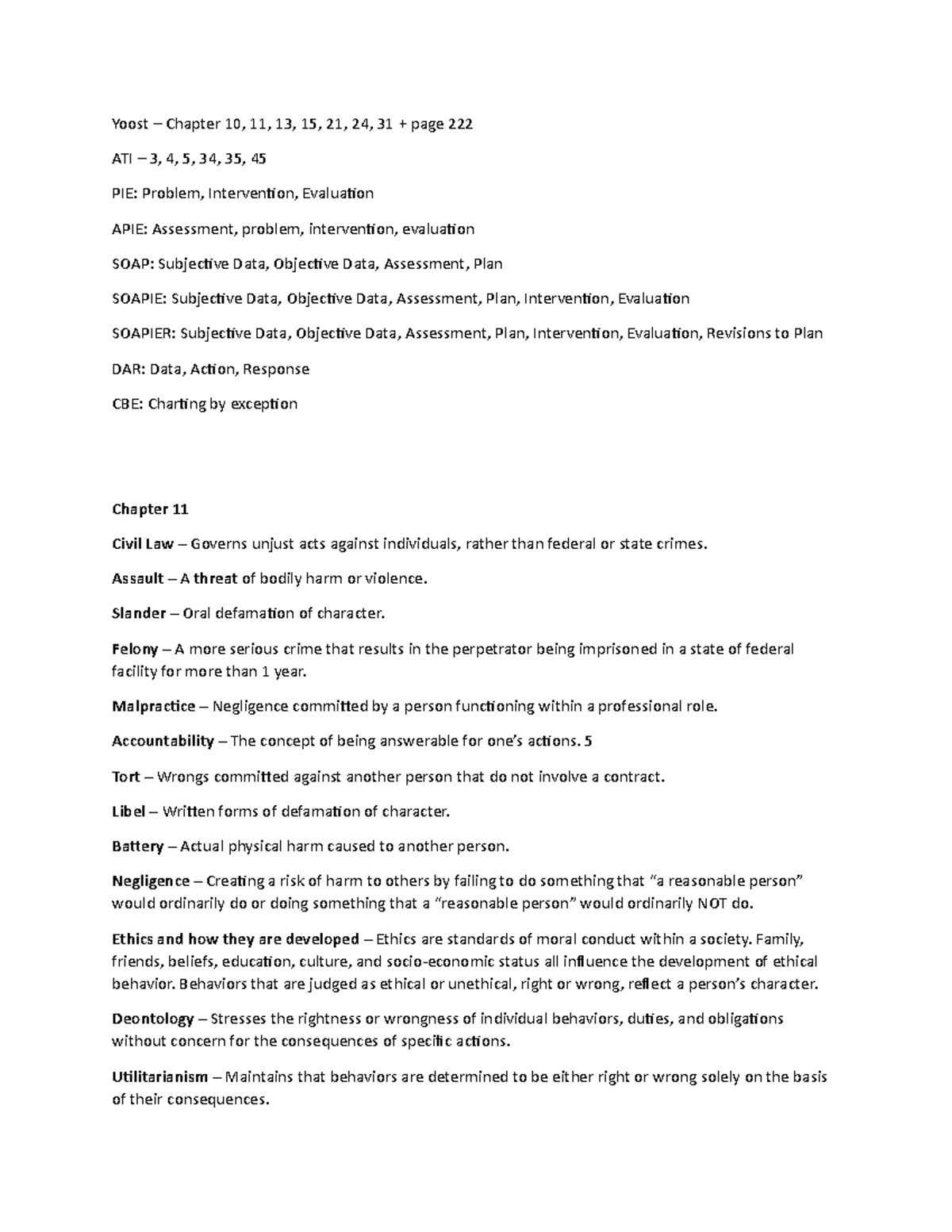 Exam 3 Study Guide - Exam 3 Notes For Fundamentals - Yoost – Chapter 10 ...