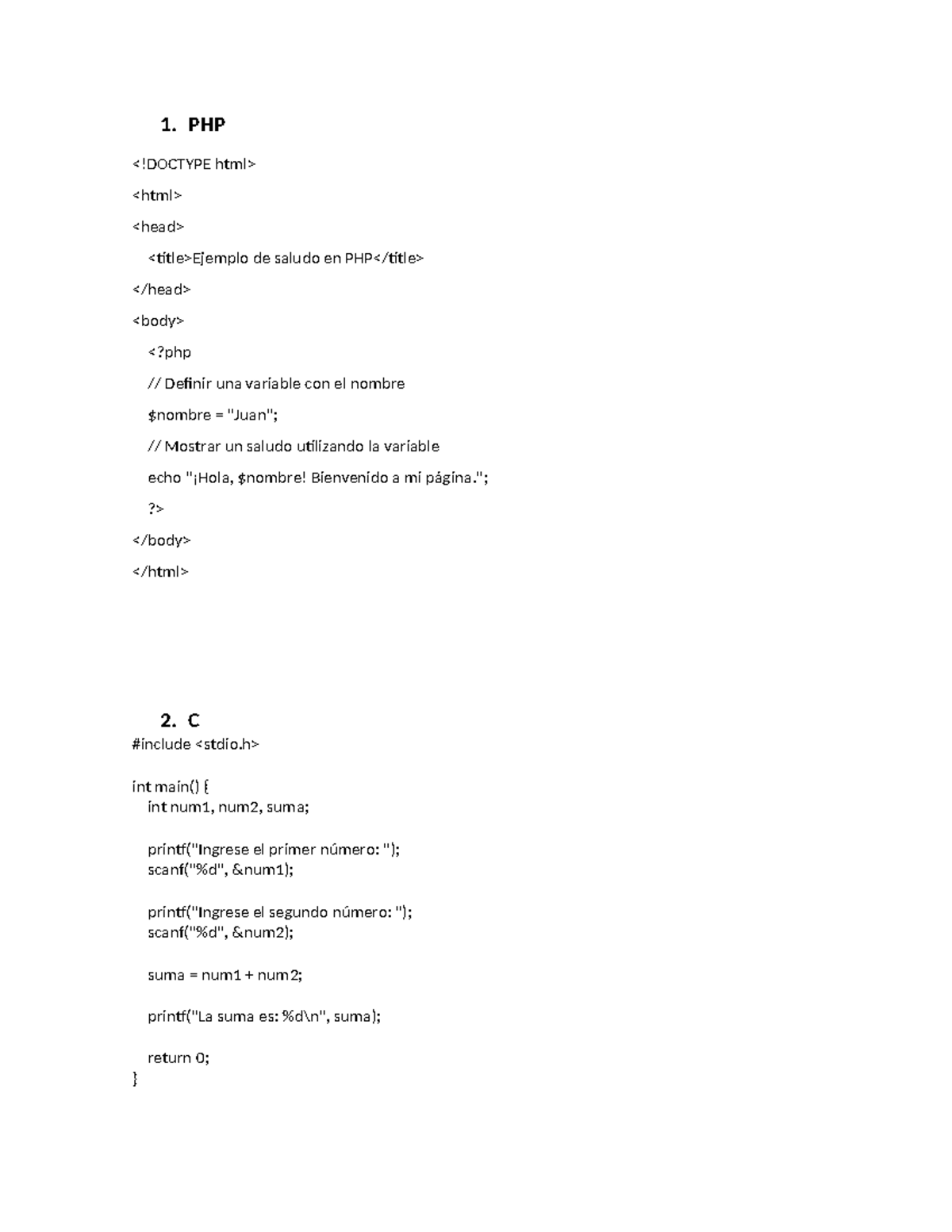 php de clase de comercio - 1. PHP - Studocu