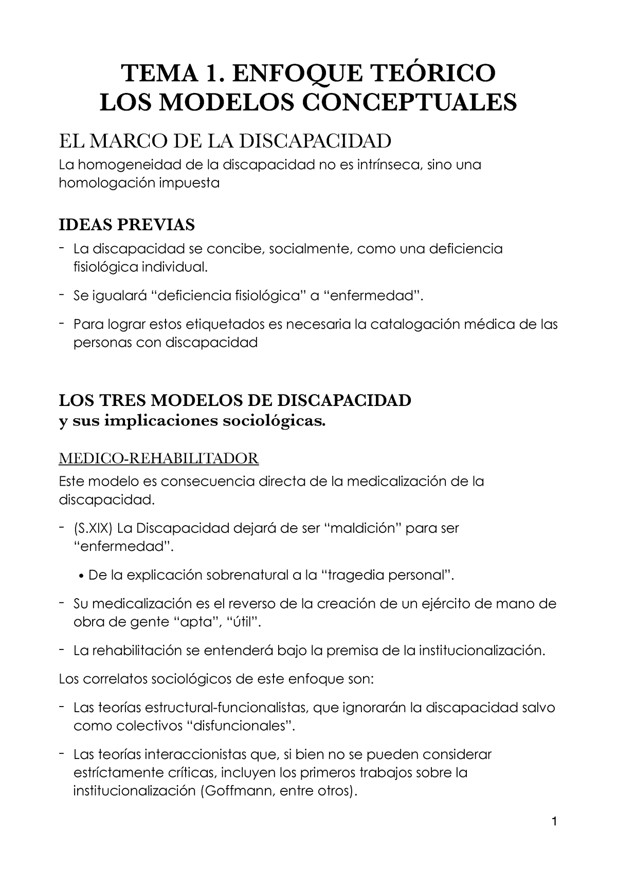 Modulo 1 Tema 1 Apuntes De Terapia Ocupacional Tema 1 Enfoque TeÓrico Los Modelos 3823