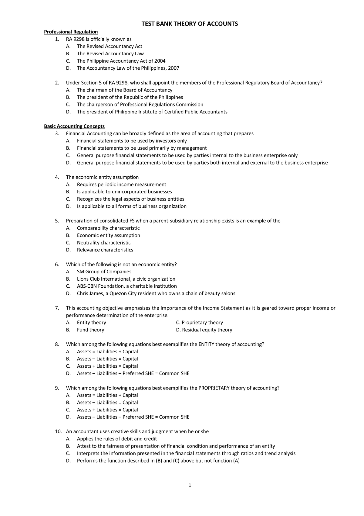 Test Bank Theory of Accounts Volume 2 - TEST BANK THEORY OF ACCOUNTS ...