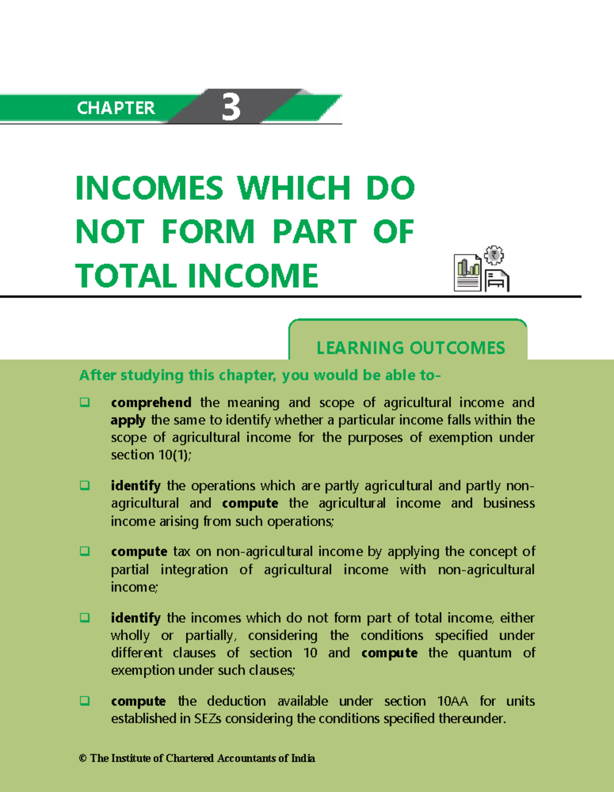 Exempted Incomes Important Topics To Study LEARNING OUTCOMES 