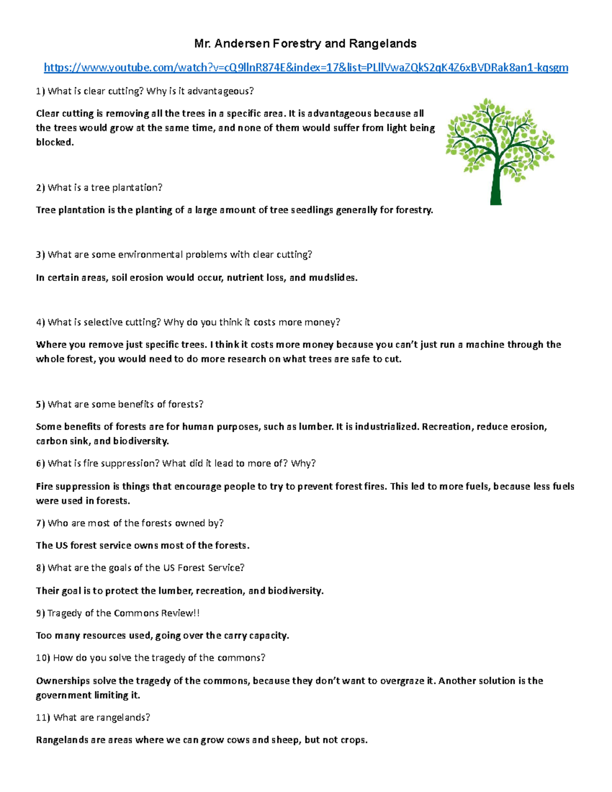 Mr Andersen Forestry and Rangelands - Mr. Andersen Forestry and ...