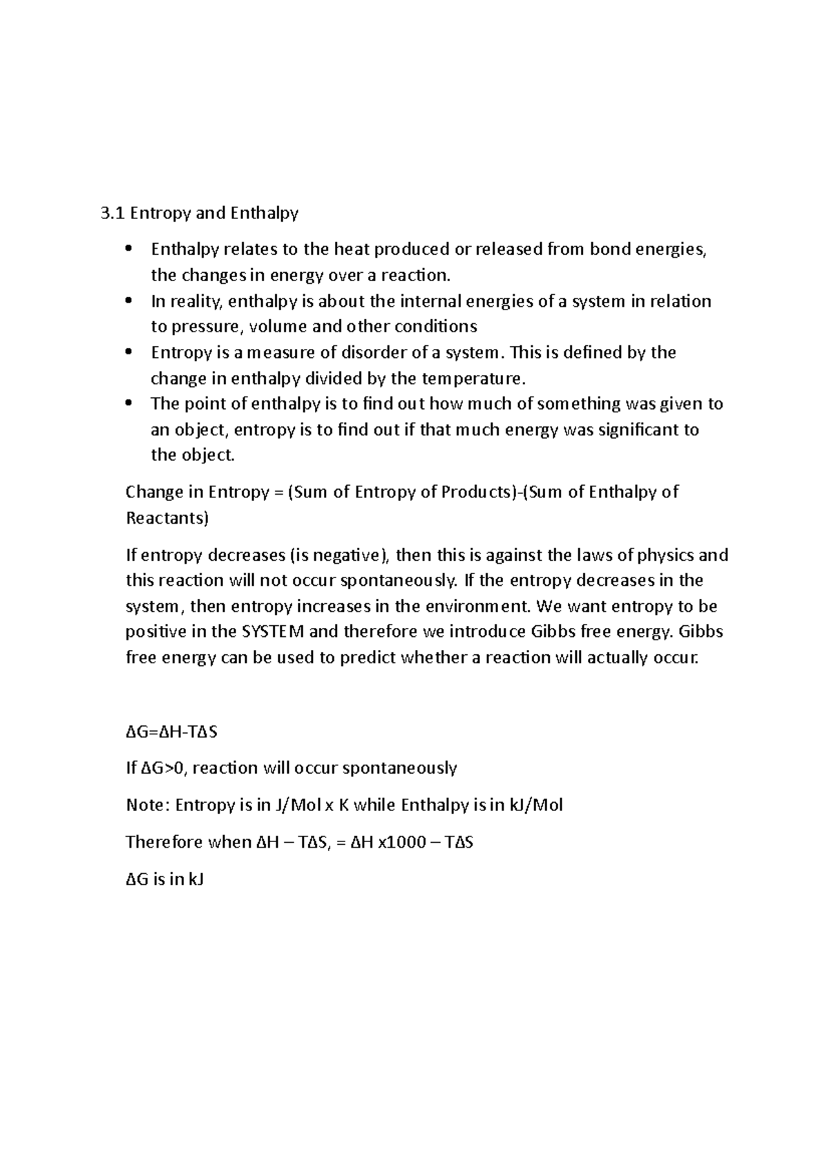 Entropy - In reality, enthalpy is about the internal energies of a ...