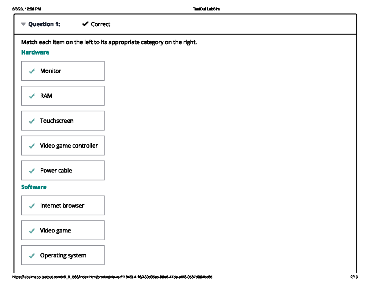 3 4 16 Testout QUIZ Quiz IT200 Studocu