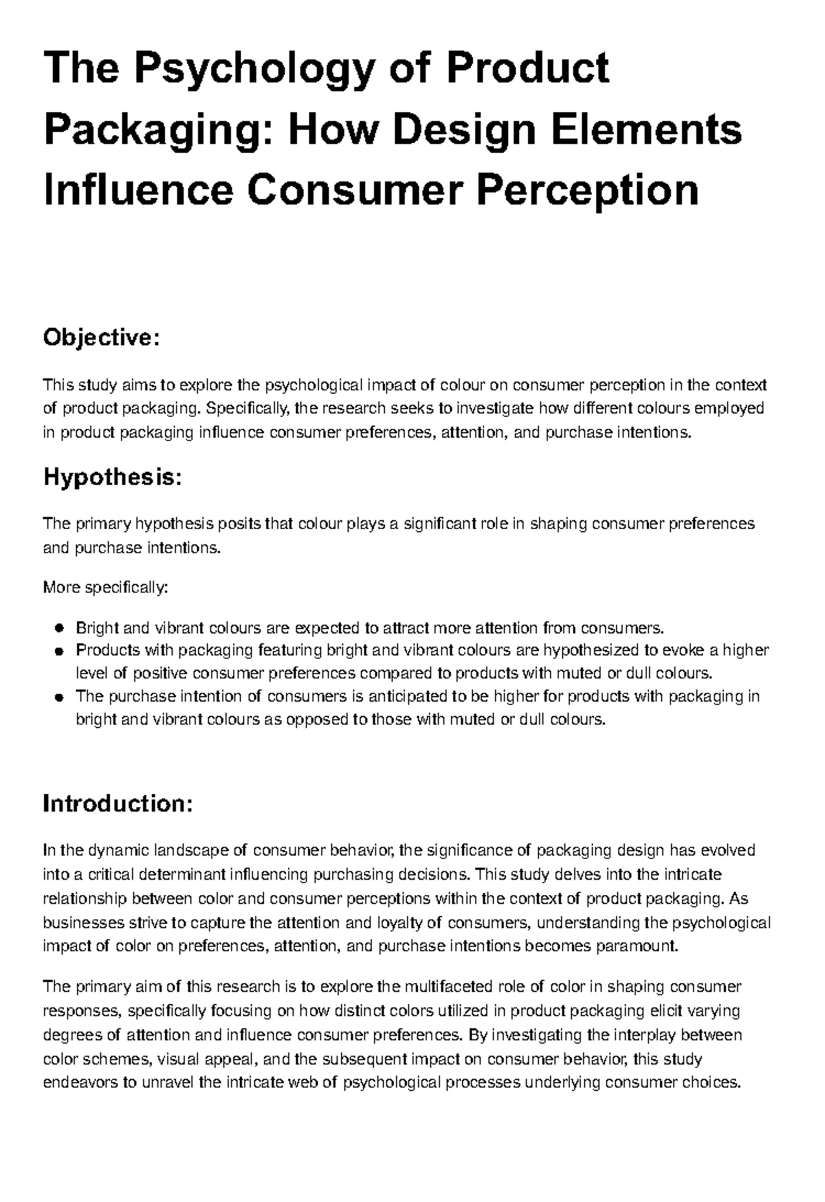 Title Consumer Perception Dynamics A Comprehensive Analysis of the ...