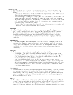 D096 Task 2, Virtual Class - A. Write a reflection of your simulated ...