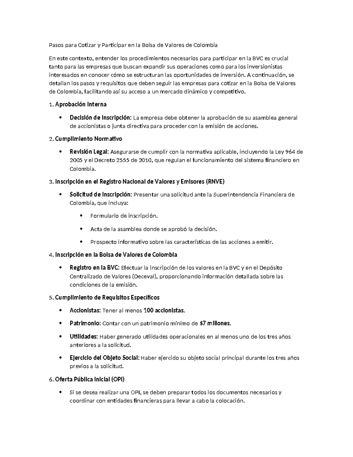 Pasos para Cotizar y Participar en la Bolsa de Valores de Colombia - A ...
