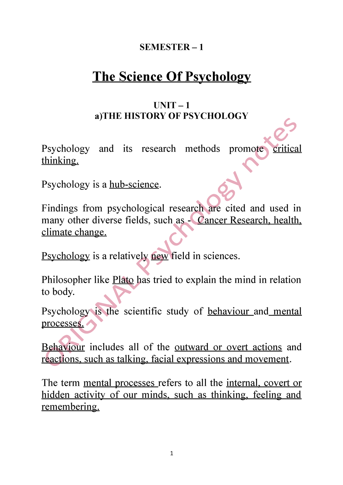 Semester 1 - FYBA - Mumbai University - UNIT 1 - A -The History Of ...