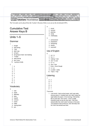 Sol3e Preint Progress Test Answer Keys A PDF - Progress Test Answer ...