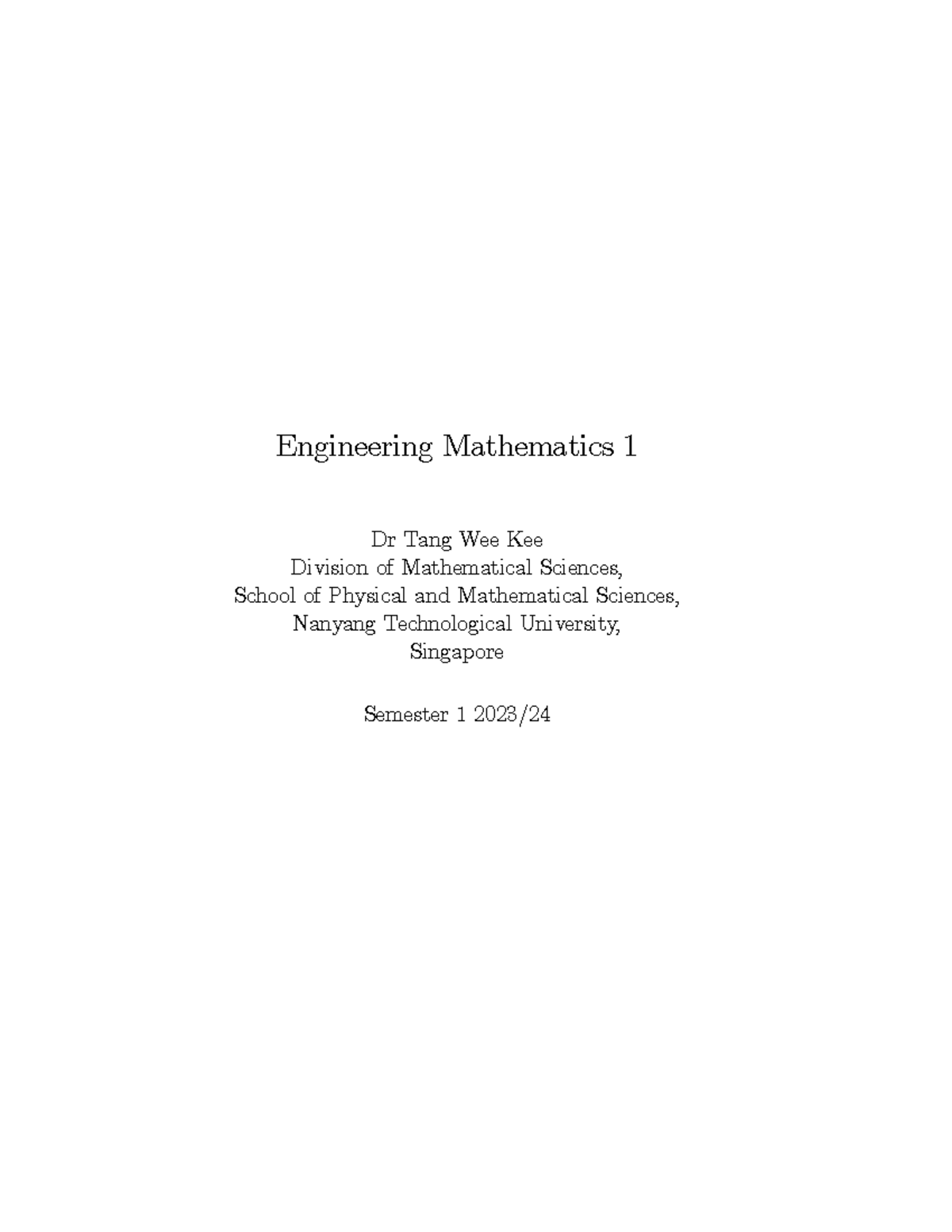 MH1810 Notes 2023 (Part1) - MH1810 - NTU - Studocu