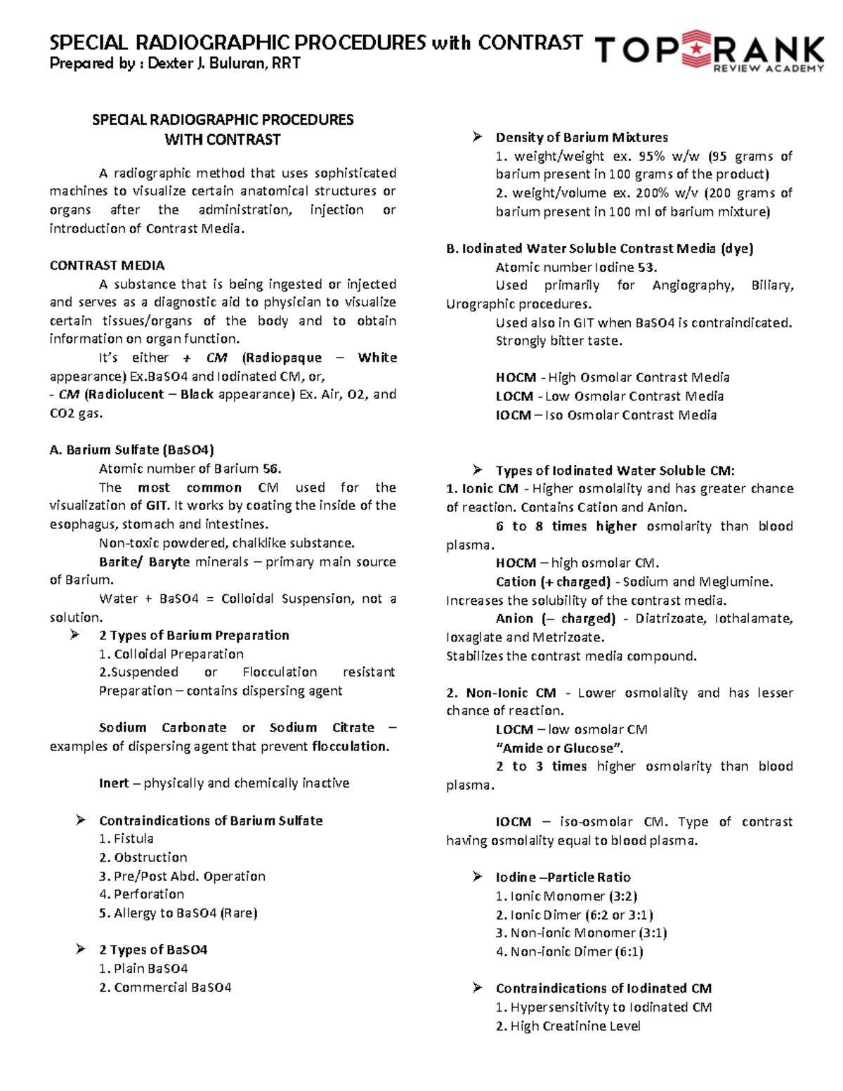 Special-Radiographic-Procedure - SPECIAL RADIOGRAPHIC PROCEDURES with ...