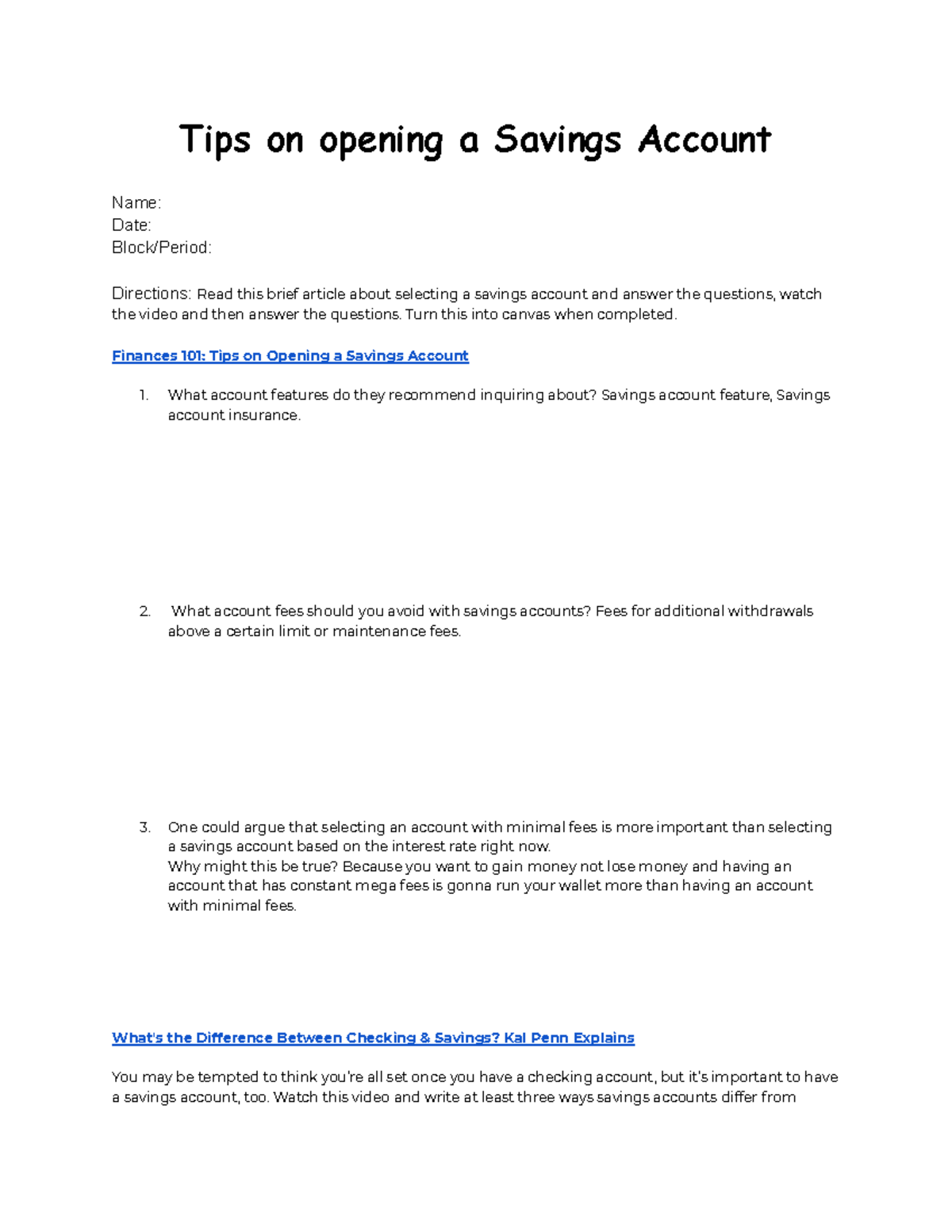 Copy Of Tips On Opening A Savings Account - HBSMBA 1935 2 - Harvard ...