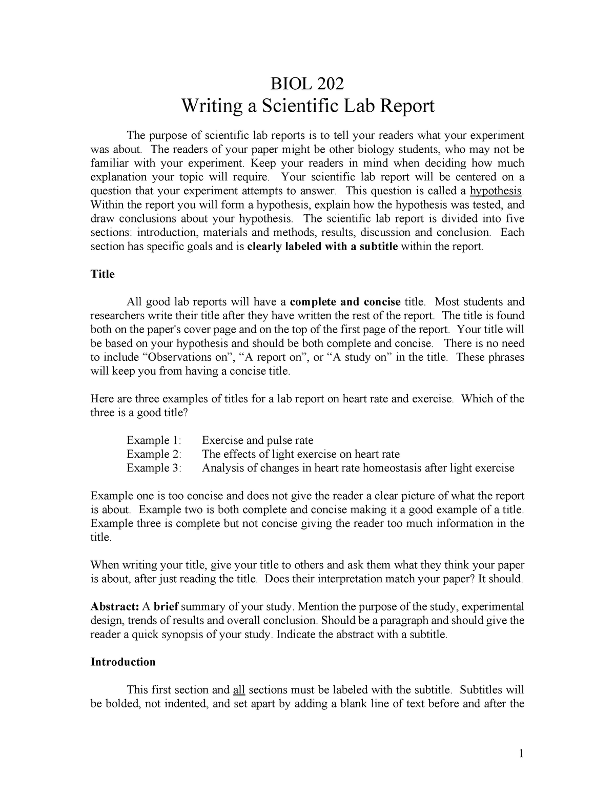 matrix education how to write a scientific report