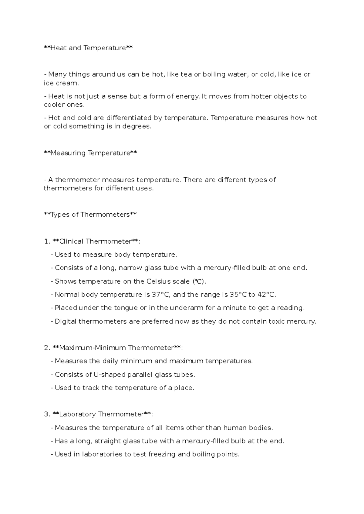 Heat and Temperature - Heat and Temperature Many things around us can ...