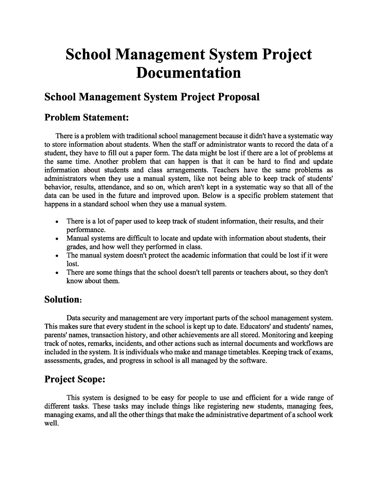 school management system research paper