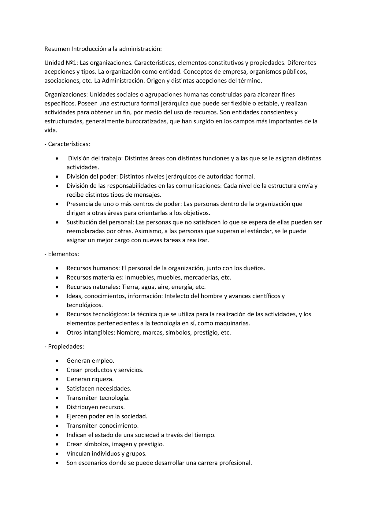 Resumen Introduccion A La Administracion Primer Parcial - Resumen ...