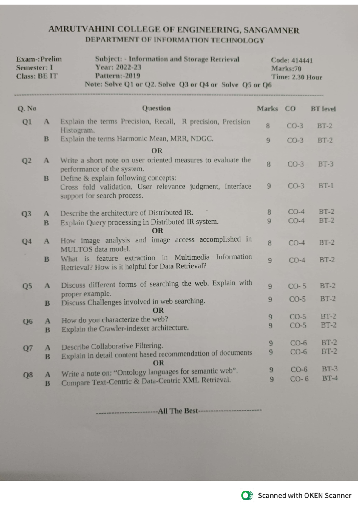 Unofficial engineering BE prelim papers - BE Computer Science - Studocu