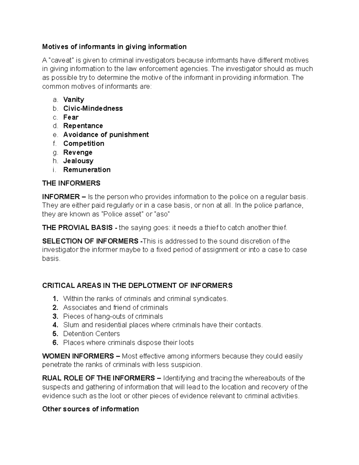 List Of Informants - 0hsnbn8