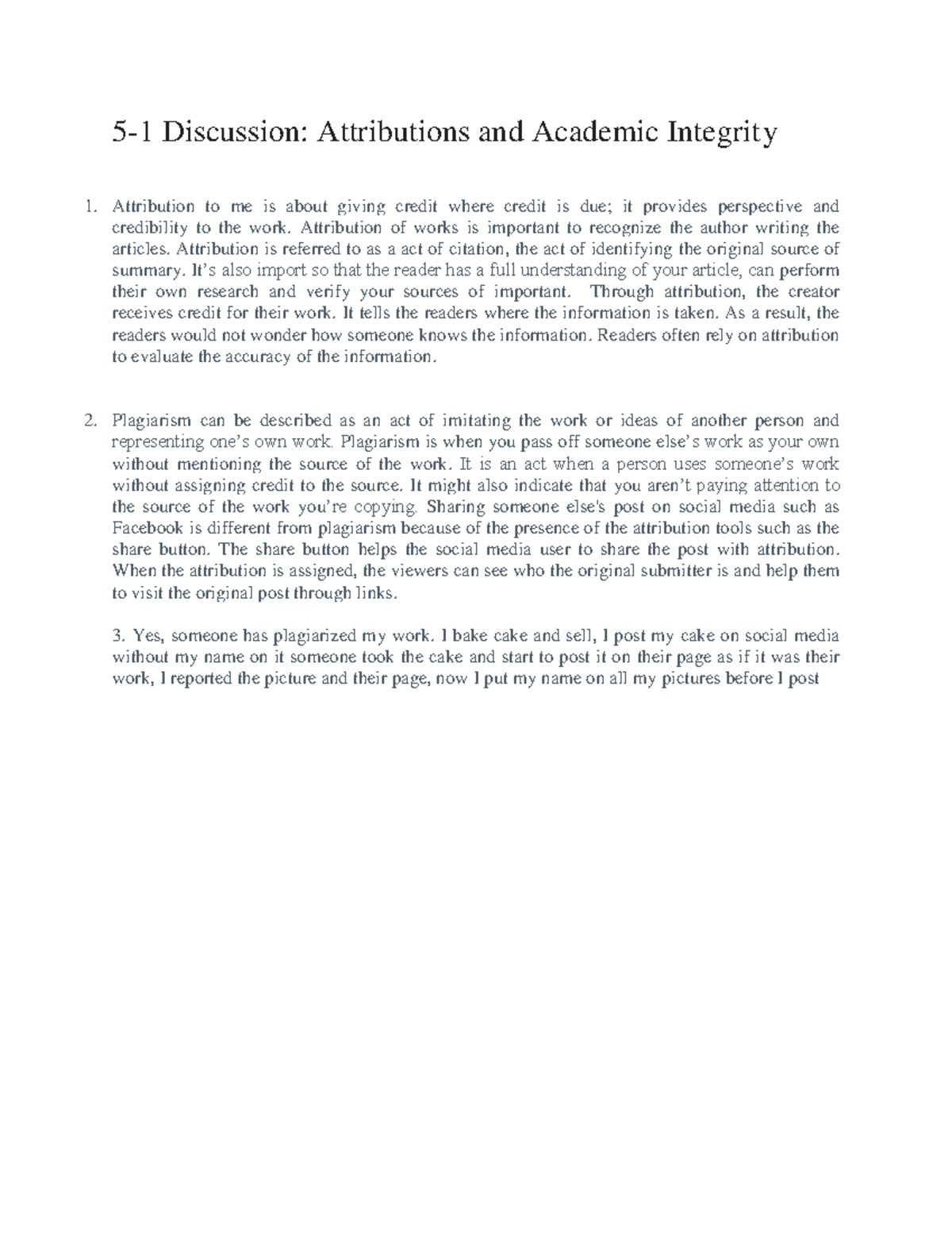 5.1 discussion attribution - 5-1 Discussion: Attributions and Academic ...