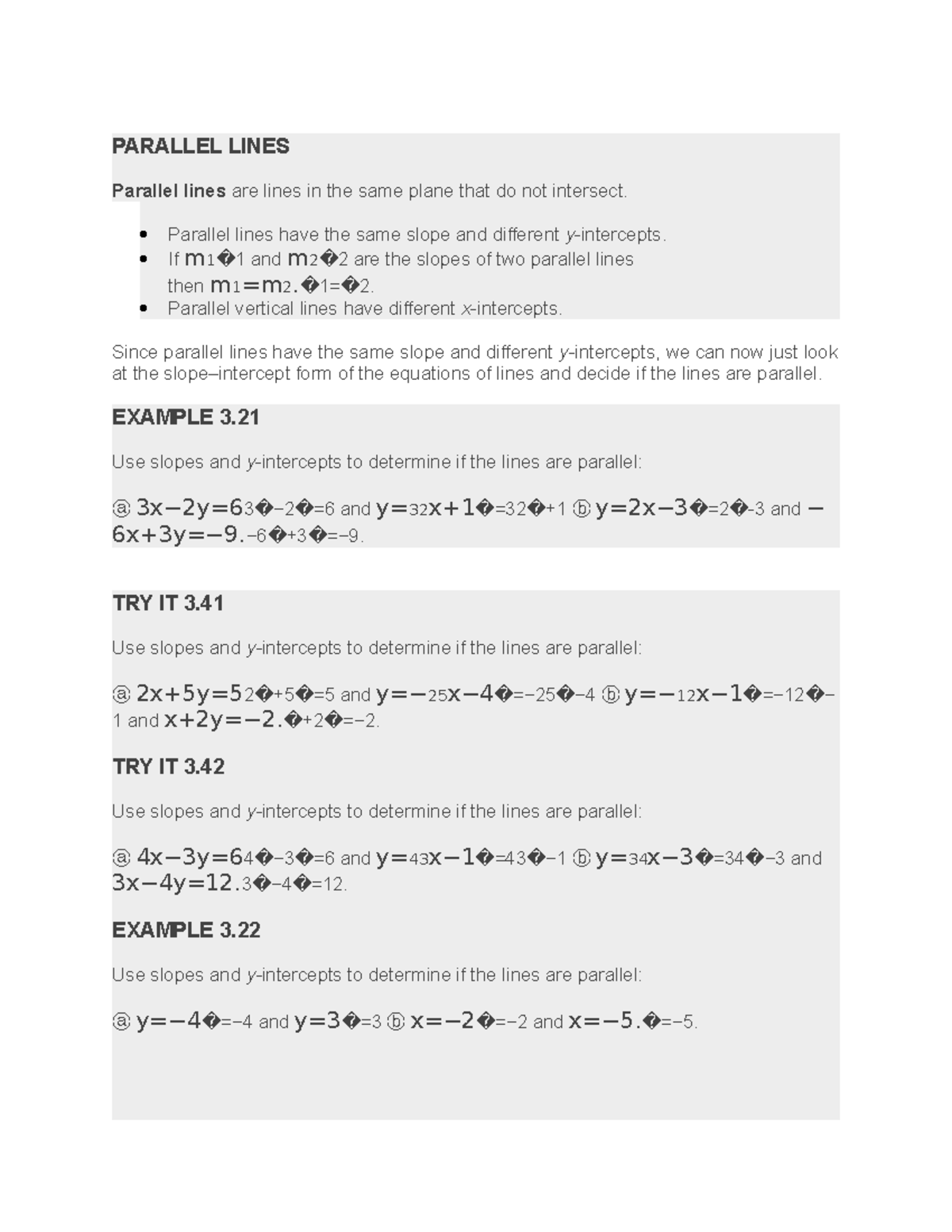 2.9 Parallel Lines - These are lecture notes for the course MAT1033 011 ...
