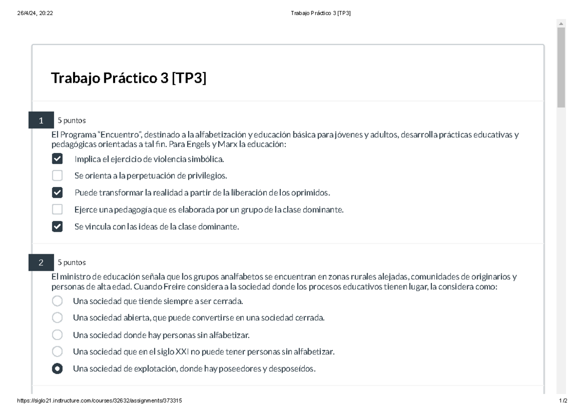 LAS Ciencias DE LA Educación EN LA Práctica Educativa TP3 91% - 5 ...