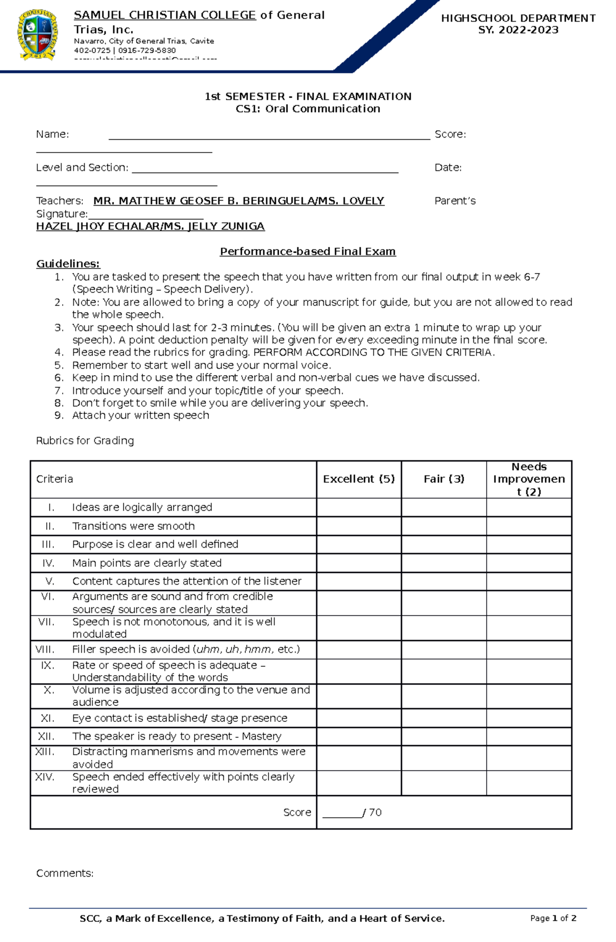 CS1- Final-EXAM - all the topics that we have discussed for final term ...