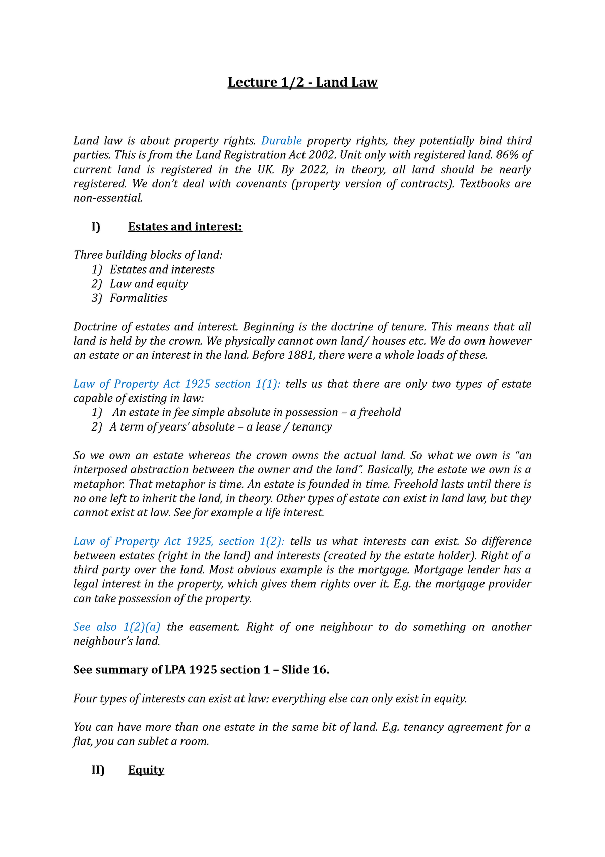 dissertation topics on land law