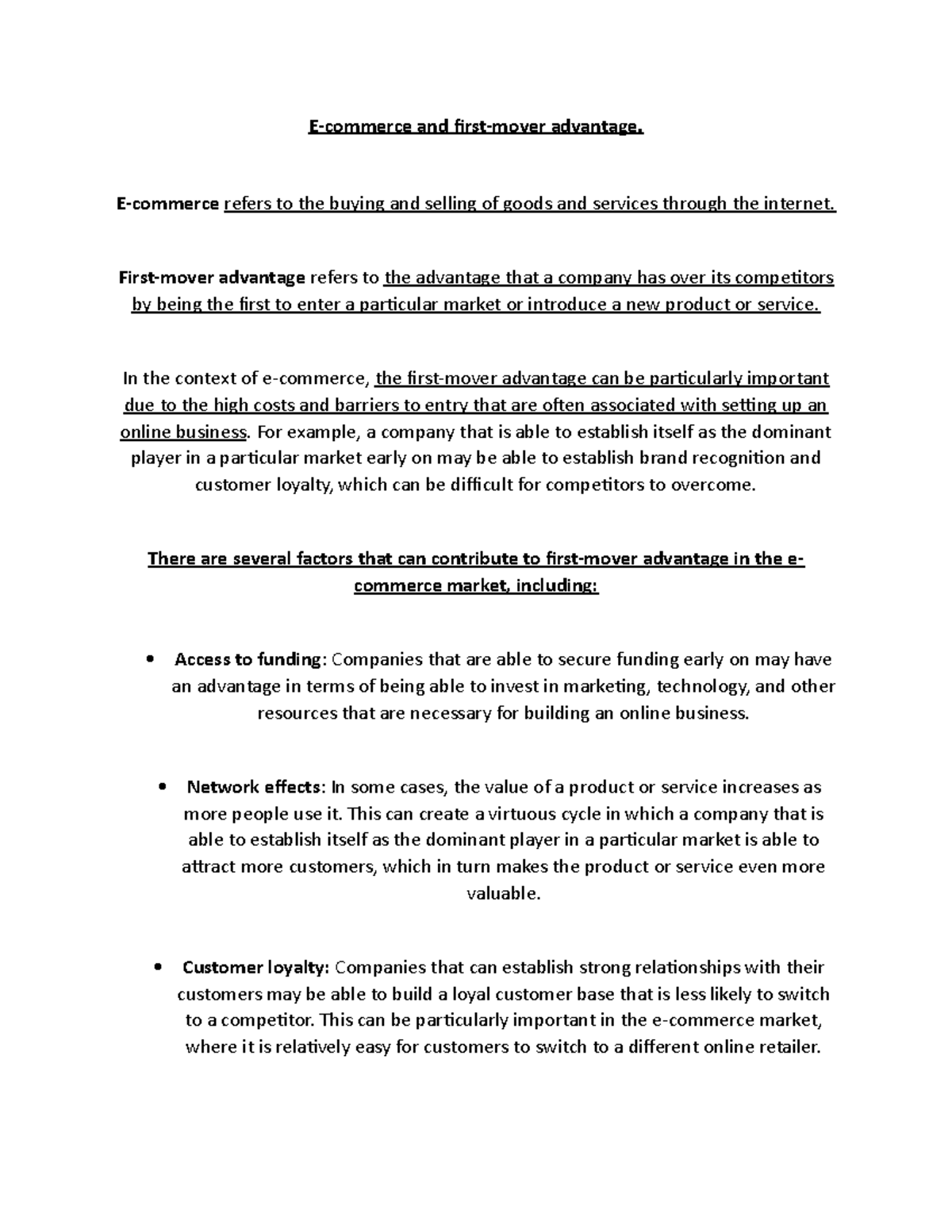 Document 87 (23) and firstmover advantage.