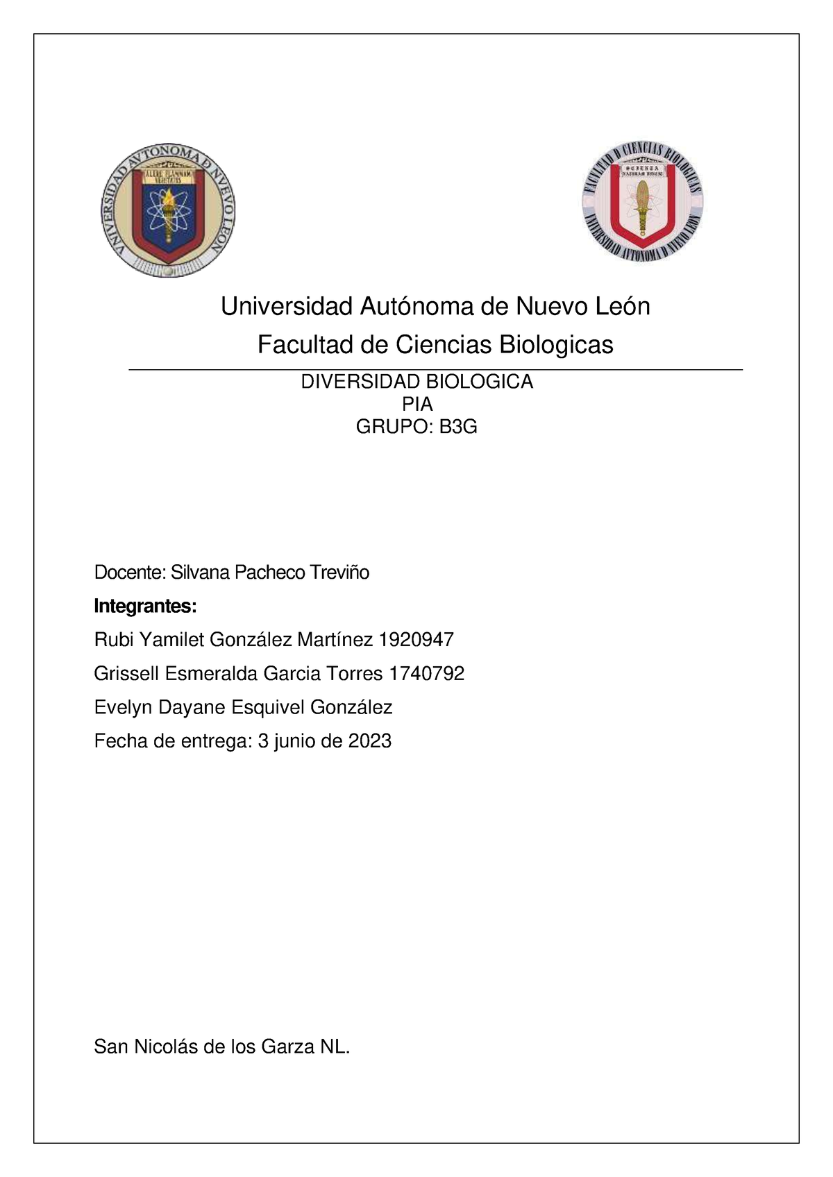 PIA E4 DB - PIA En Equipo - Universidad Autónoma De Nuevo León Facultad ...