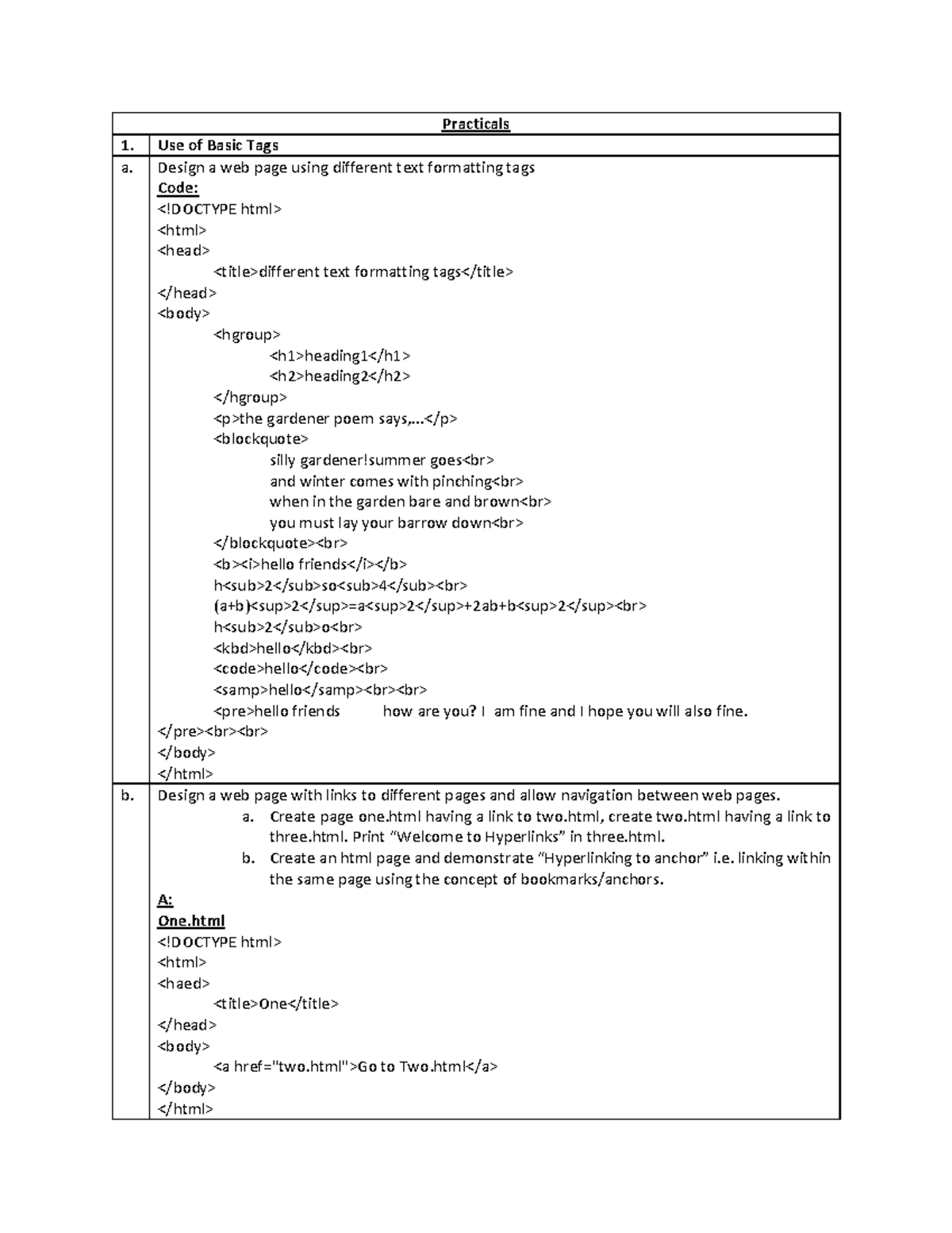 Web Programming practical Manual Mumbai Universty BSc IT Sem-2 ...