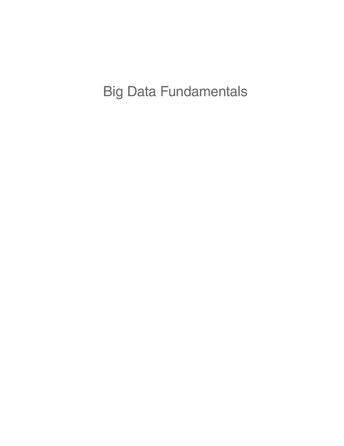 T2 - Data Analytics Text Book - Big Data Fundamentals This Page ...