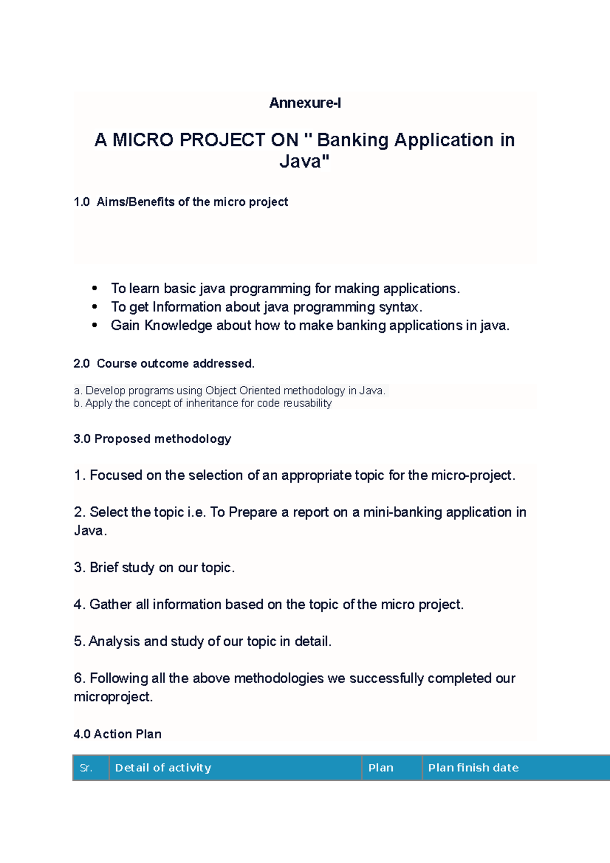 Javamicro - Annexure-I A MICRO PROJECT ON " Banking Application in Java ...