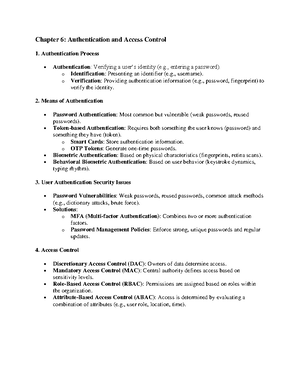 Chapter 4 Network Security Short Notes - Chapter 4: Network Security ...