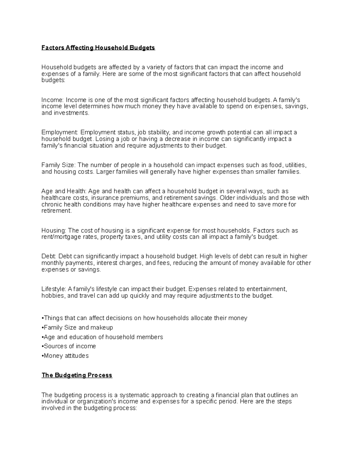 factors-affecting-household-budgets-factors-affecting-household