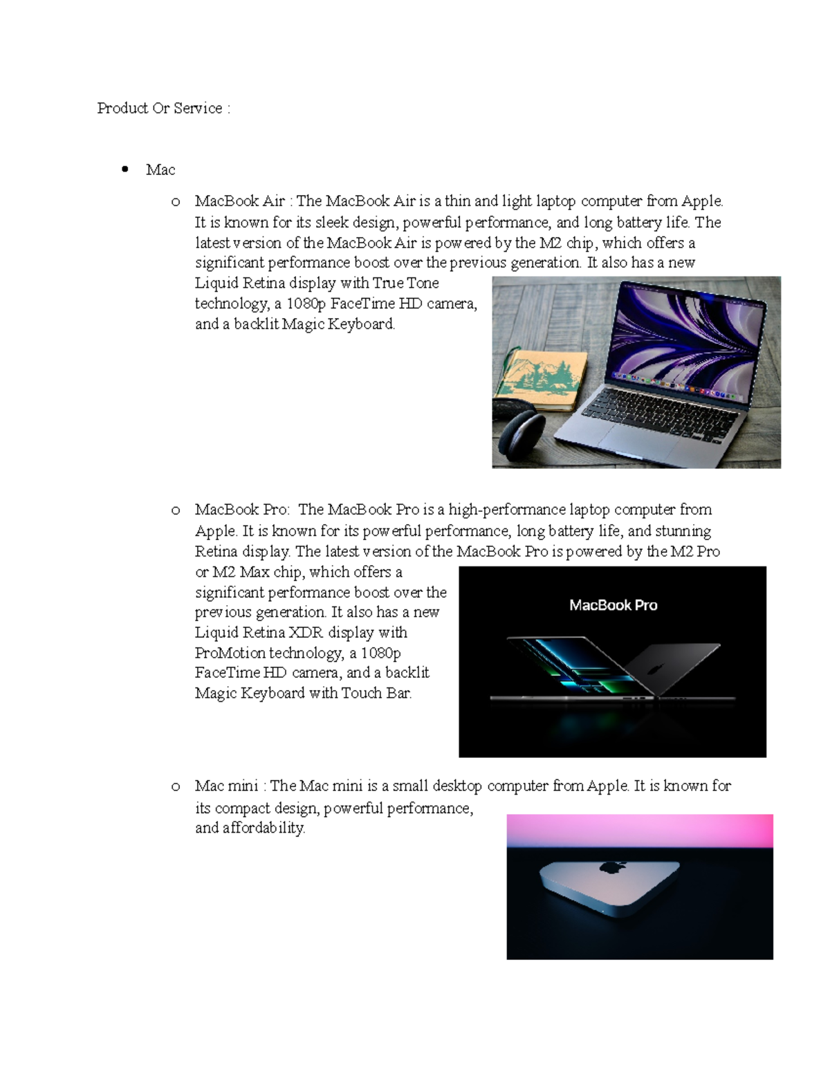 Product Or Service of apple - Product Or Service : Mac o MacBook Air ...