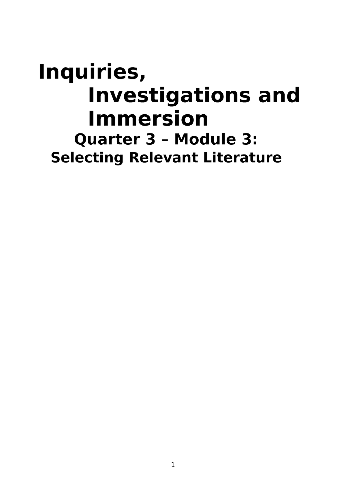 RRL Lesson 3-5 - Inquiries, Investigations And Immersion Quarter 3 ...