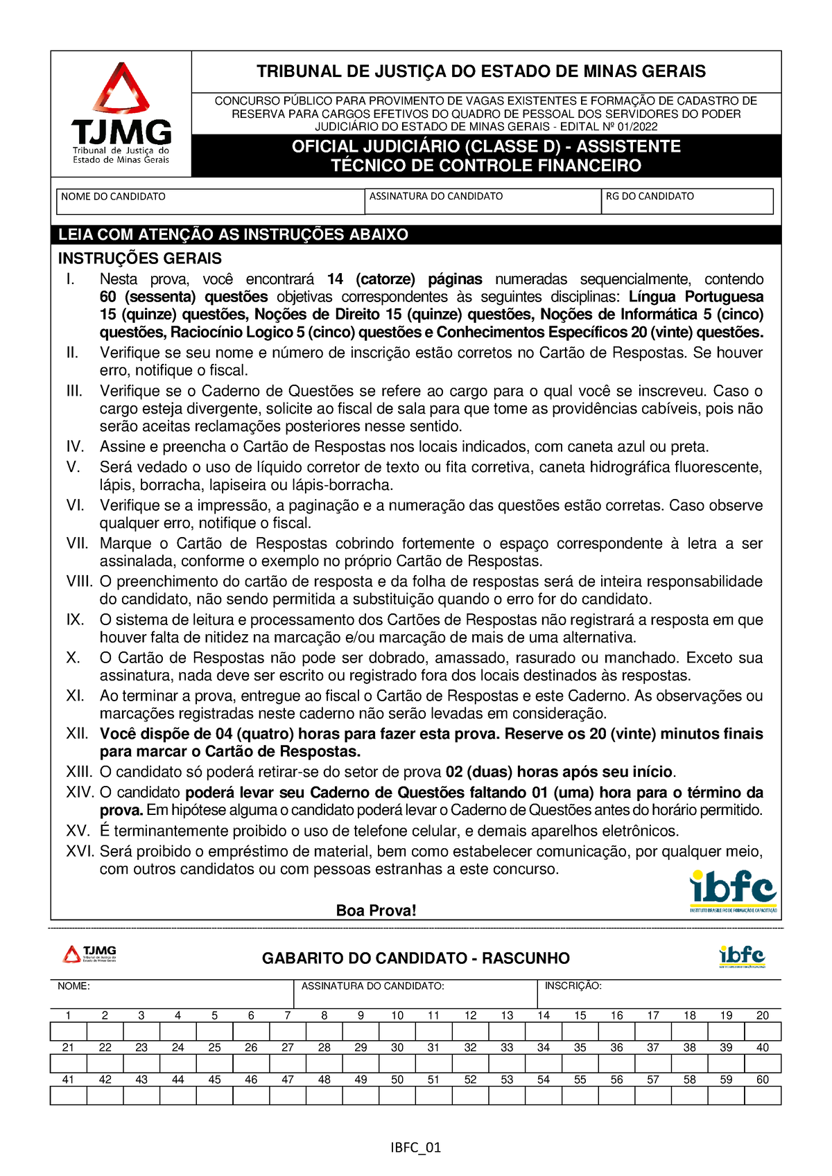 IBFC 01 Assist Tec Cont Fin 1 - TRIBUNAL DE JUSTIÇA DO ESTADO DE MINAS ...