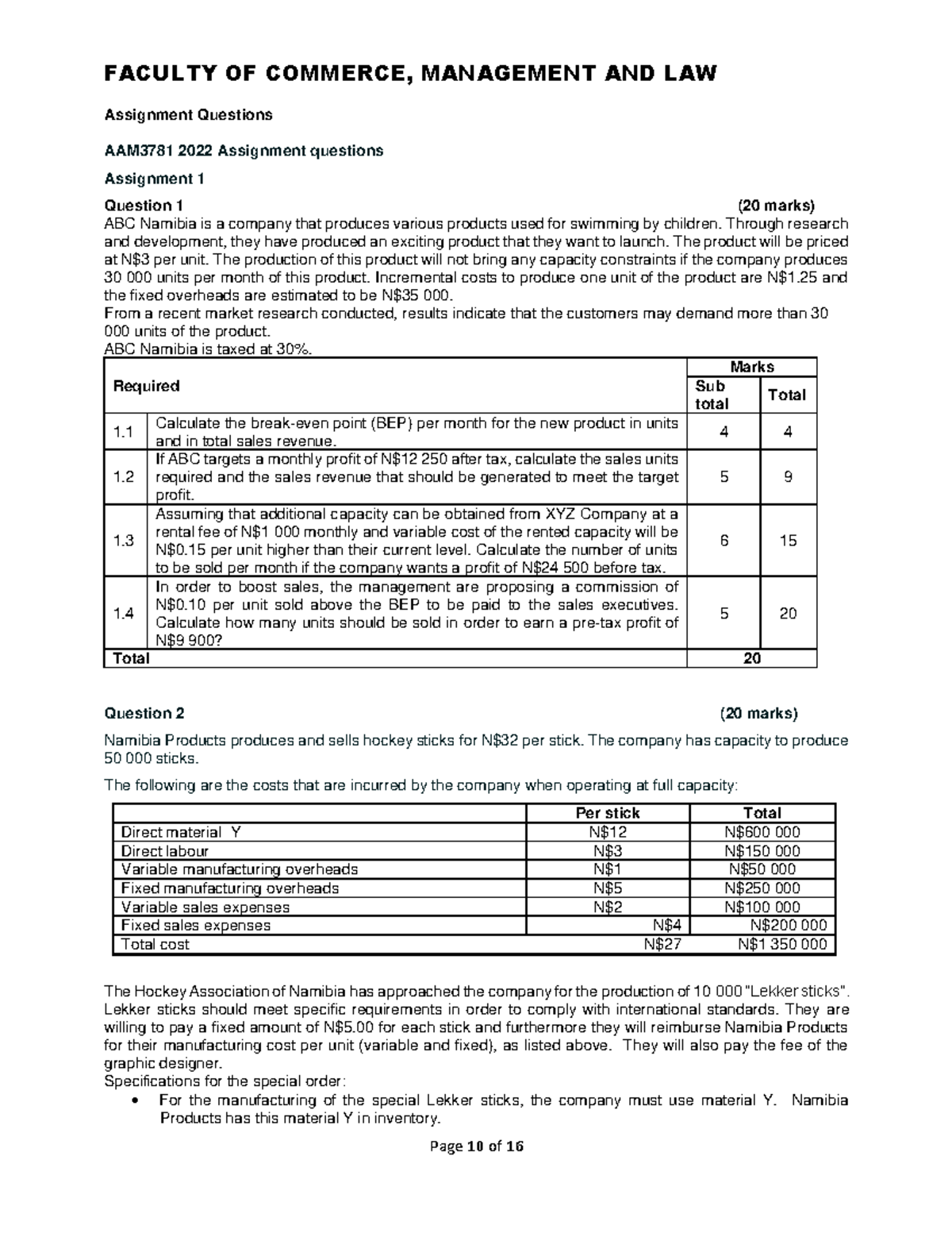 aa academy assignment 2022