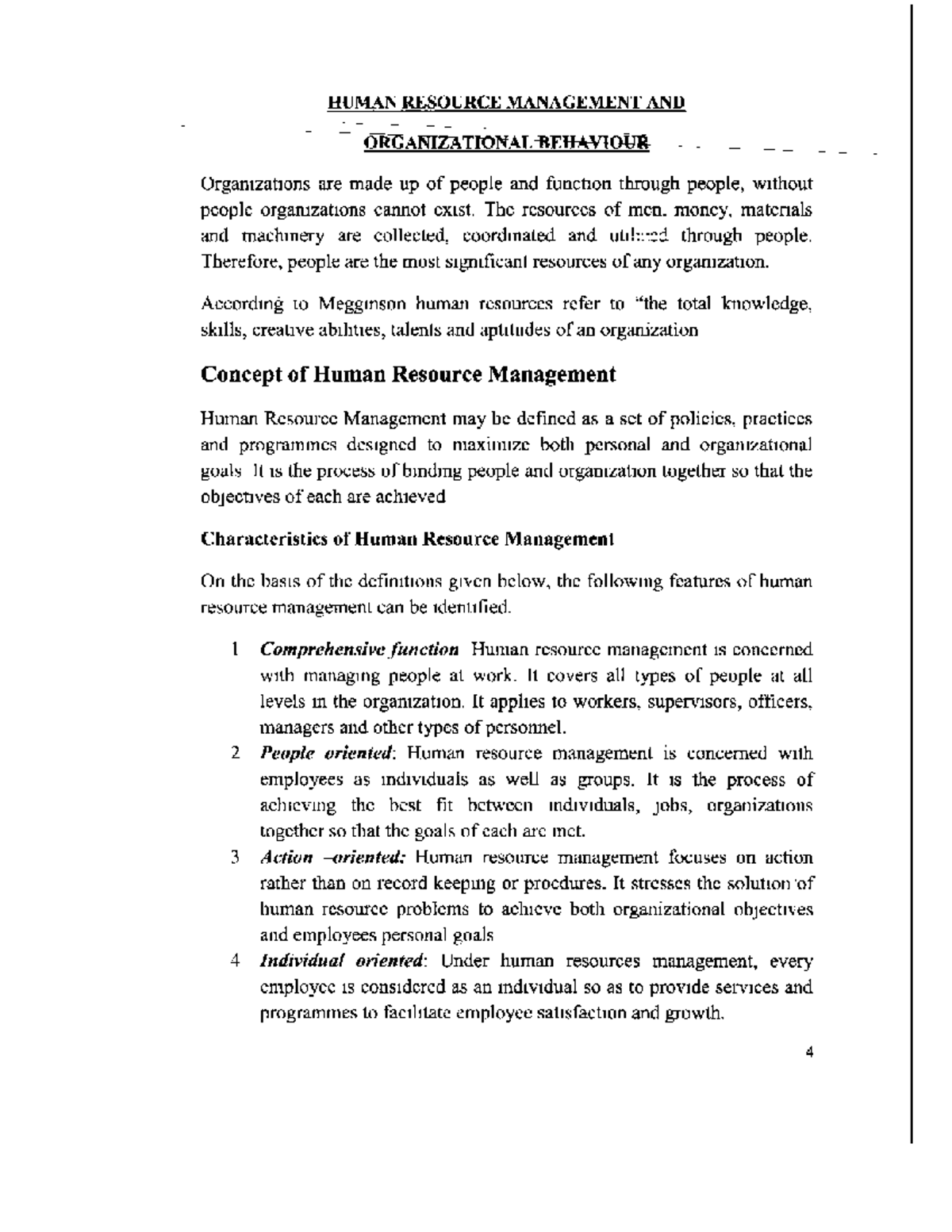 Introduction to the Concept of HRM - Human Resource Management - Studocu