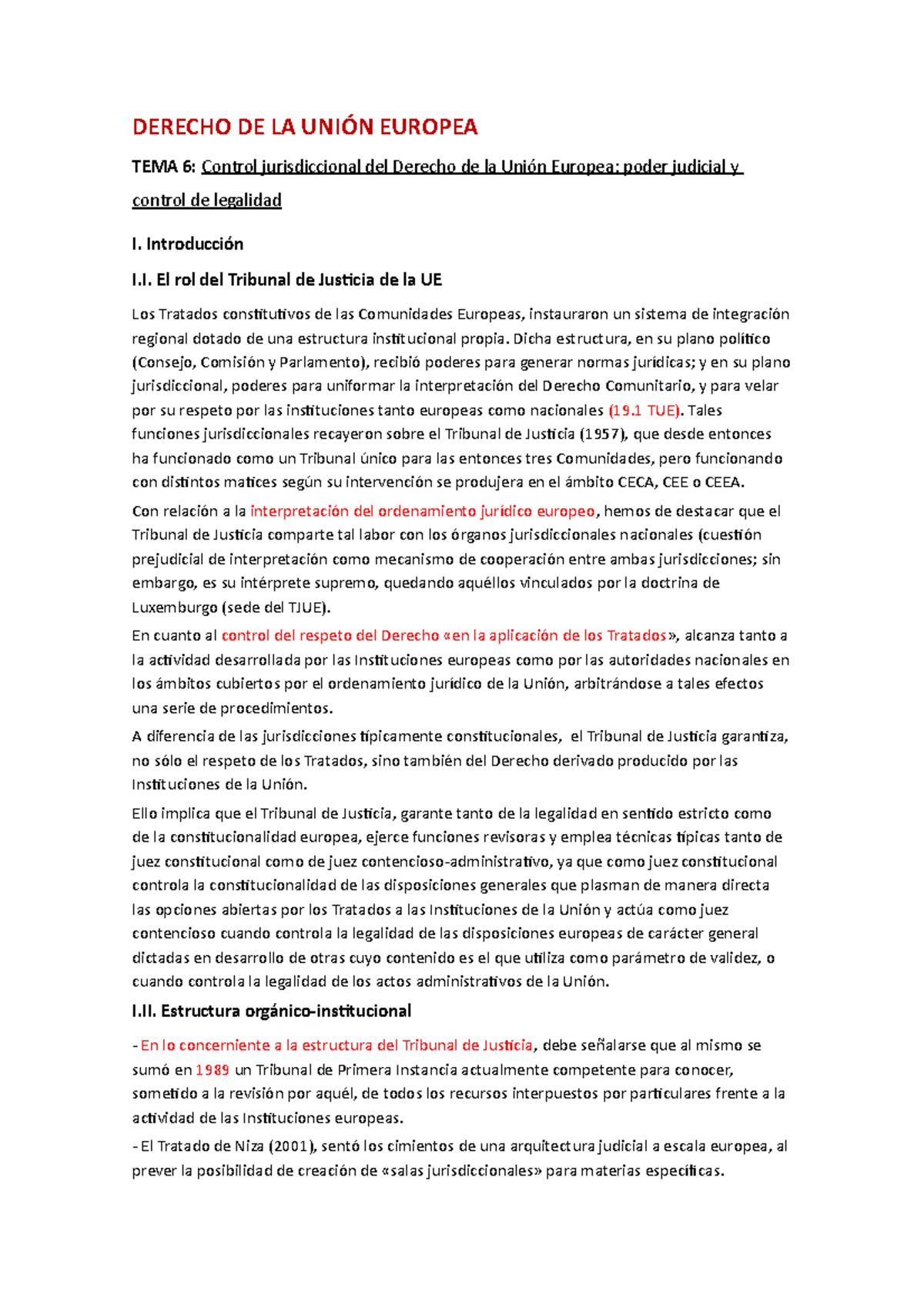 TEMA 6 DUE - Tema 6 Derecho de la UE - DERECHO DE LA UNIÓN EUROPEA TEMA ...