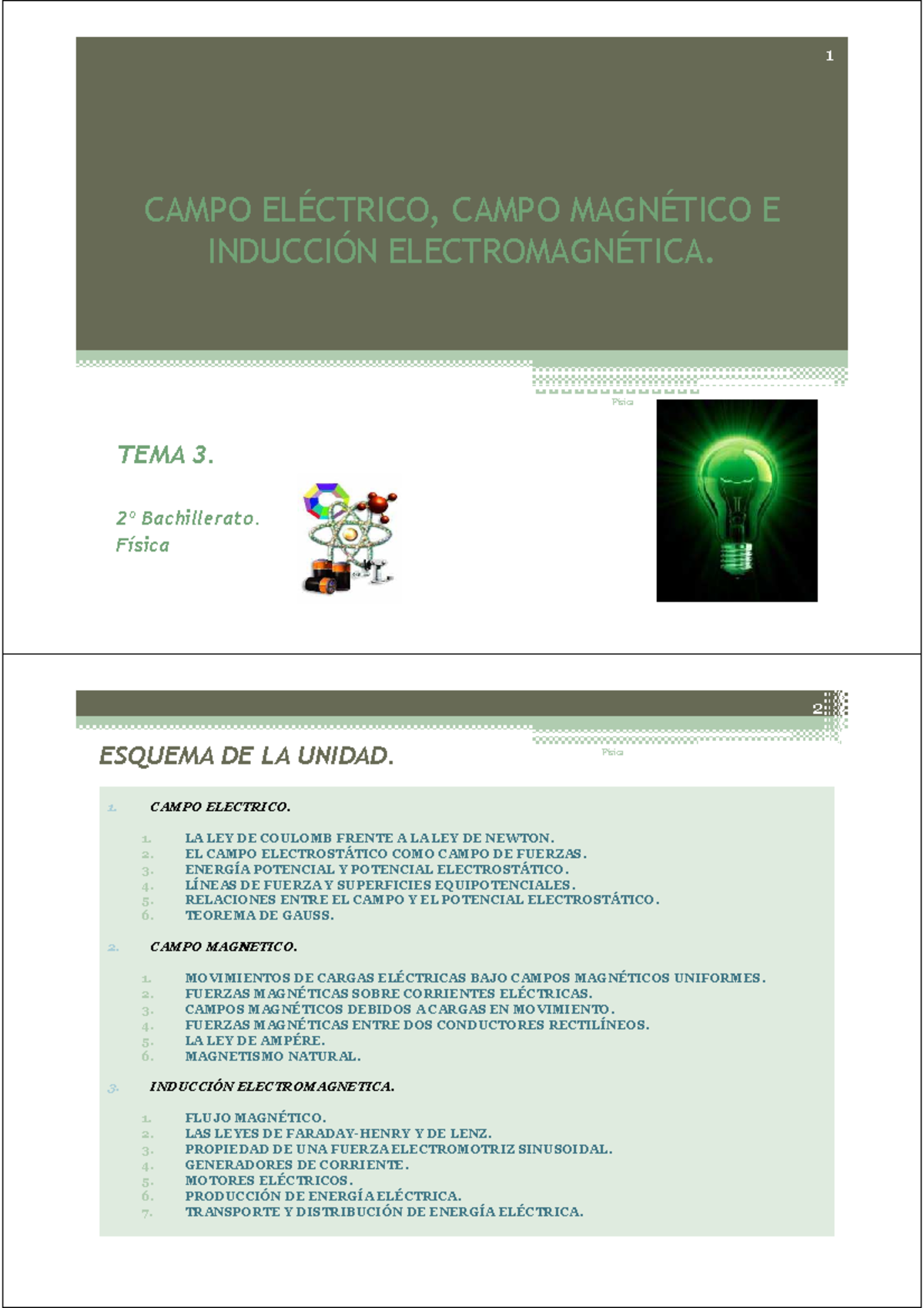 1.C. Eléctrico, C. Magnético E IND. Electromag - Física y química ...