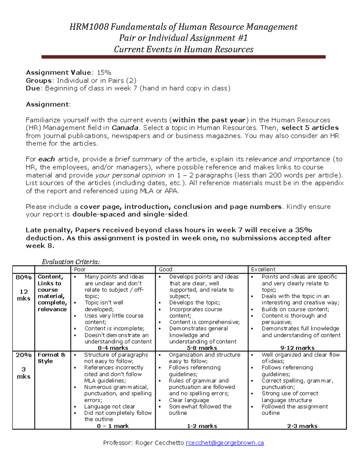 HRM 1008 Pair Or Individual Assignment - Current Events - HRM1008 ...