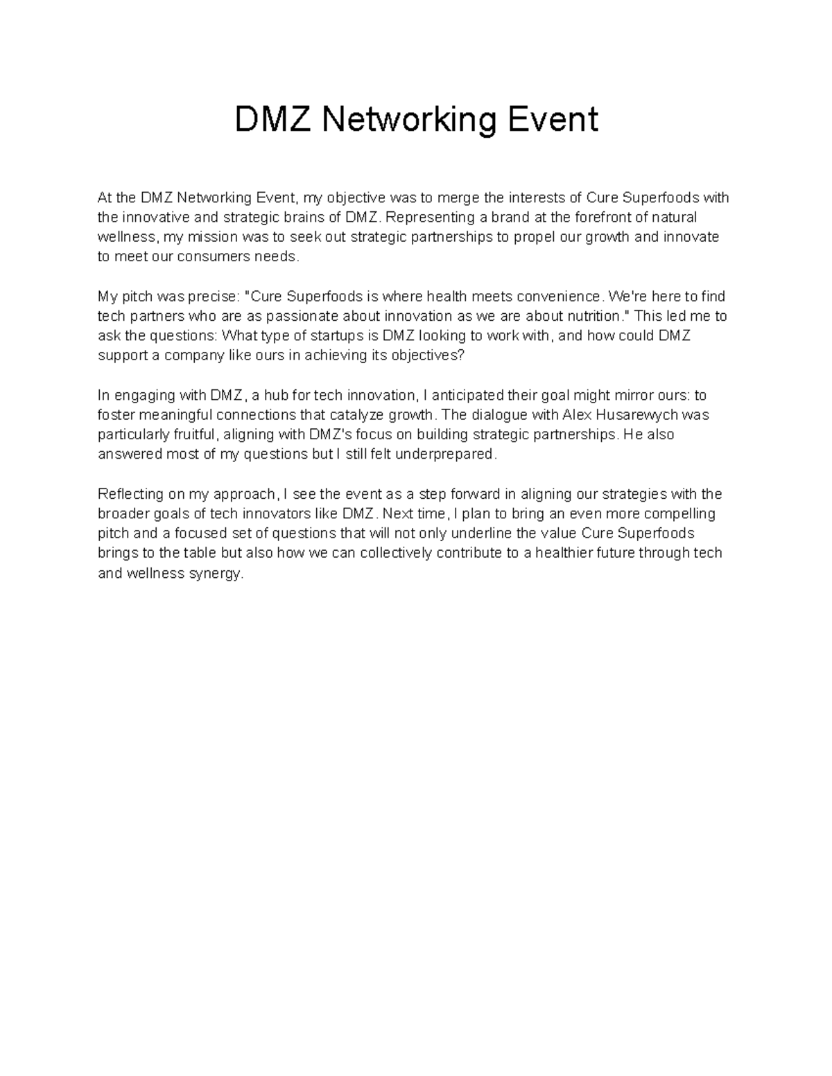 Networking Event ENT - for my fellow classmates - DMZ Networking Event ...