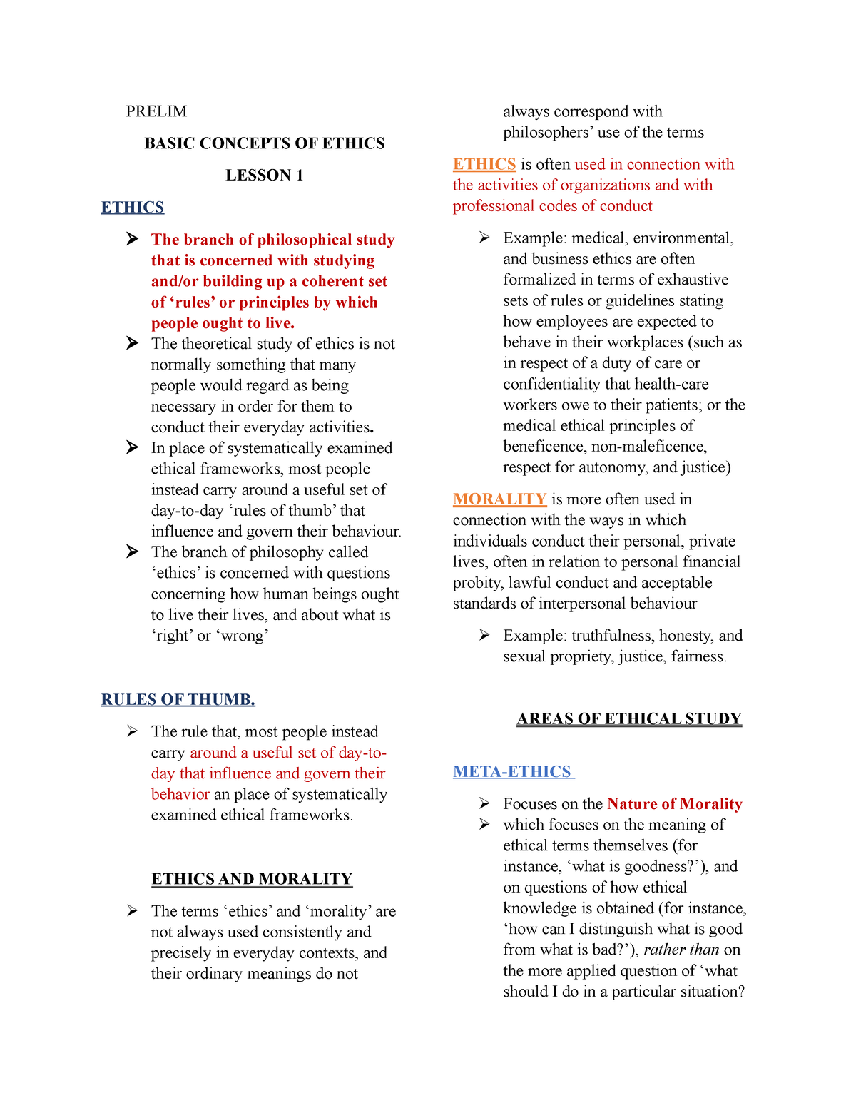 ethics-prelim-prelim-basic-concepts-of-ethics-lesson-1-ethics-the