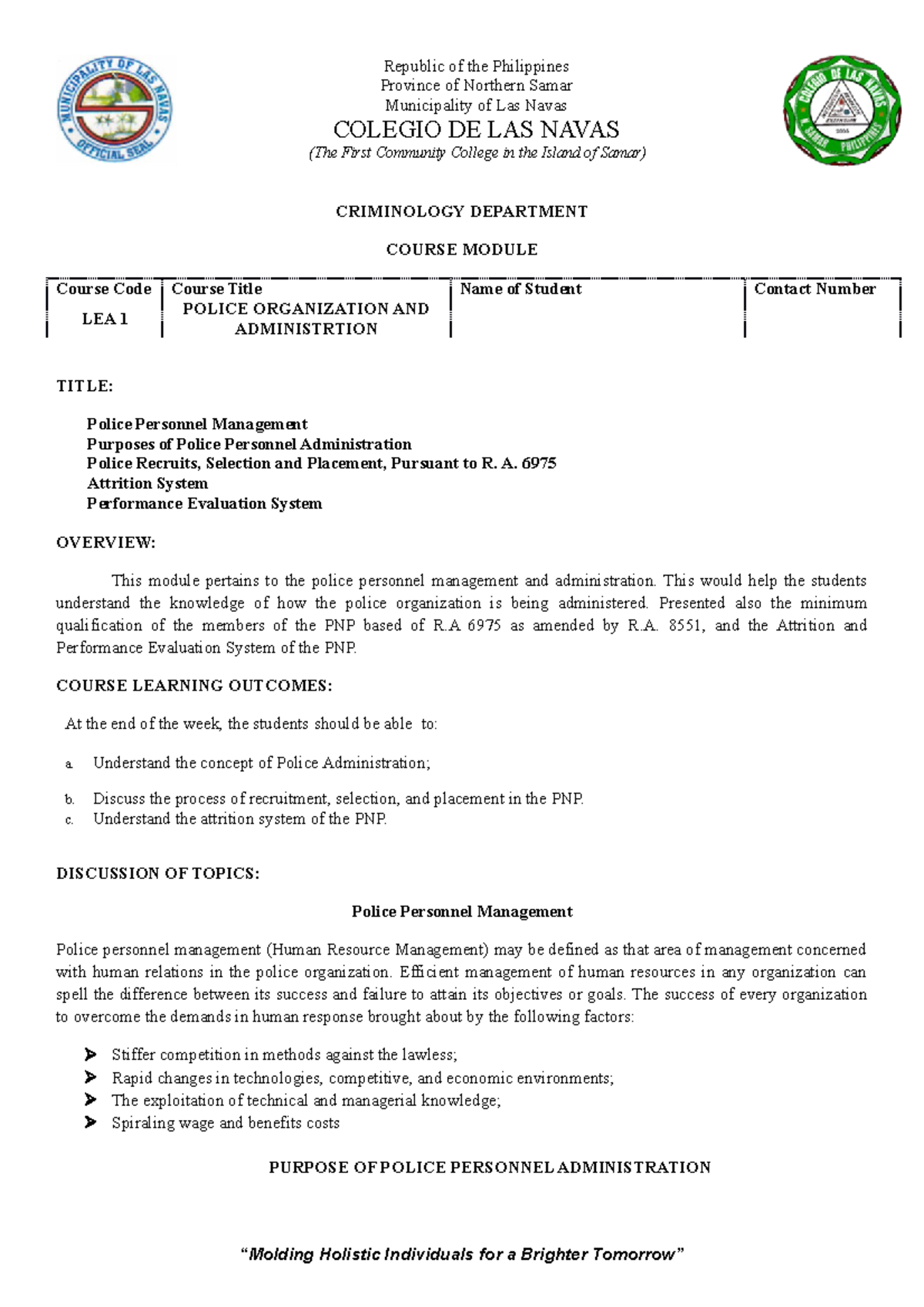 LEA 1 Module 5 - Have a good day to review - Province of Northern Samar ...