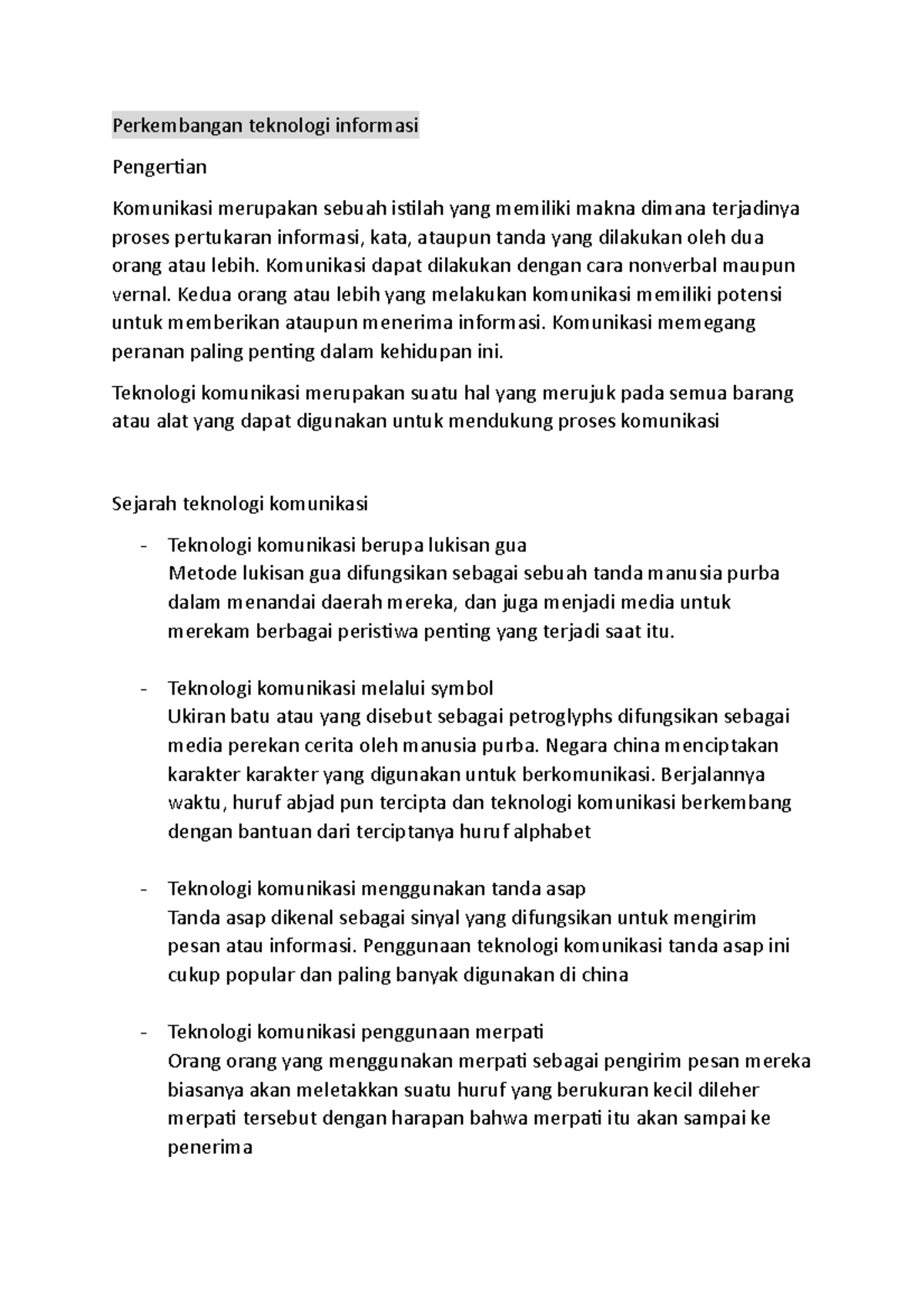 1. Perkembangan Teknologi Informasi - Perkembangan Teknologi Informasi ...