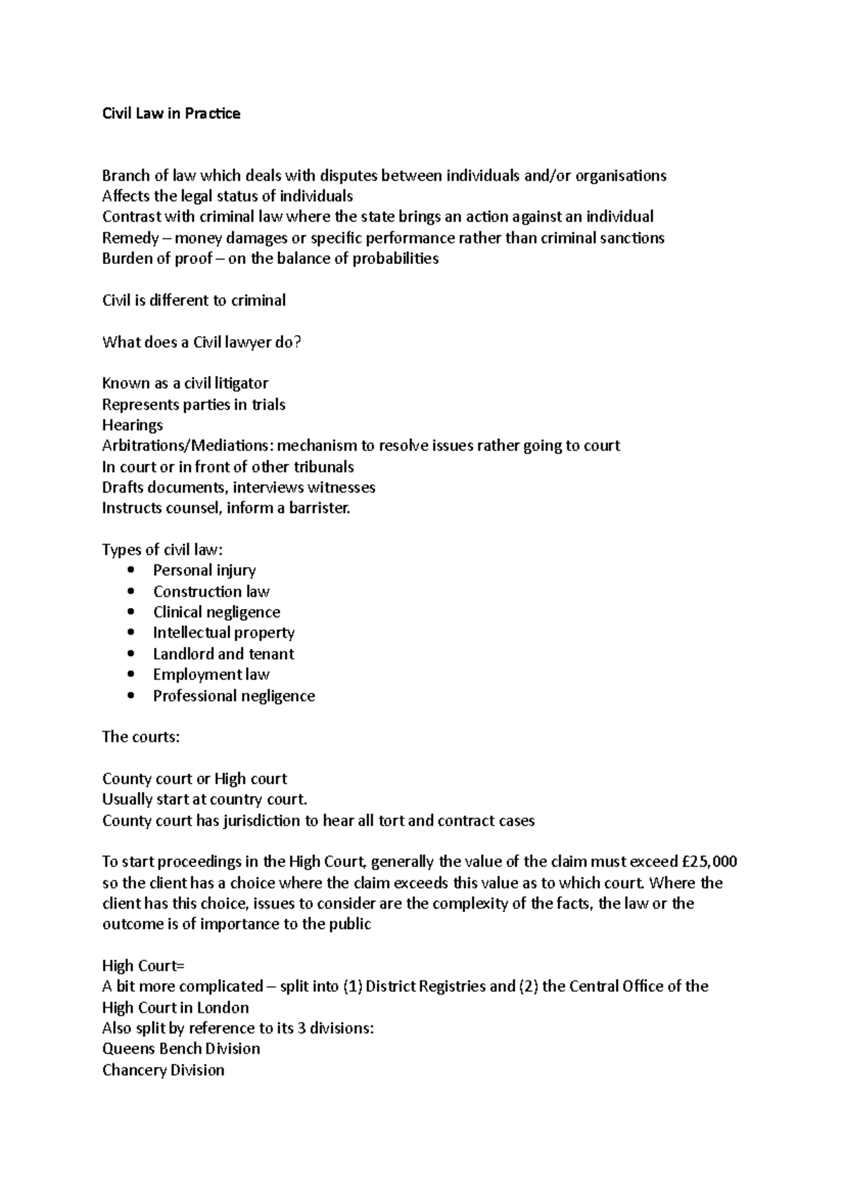 Civil Law in Practice Definition Civil Law in Practice Branch of