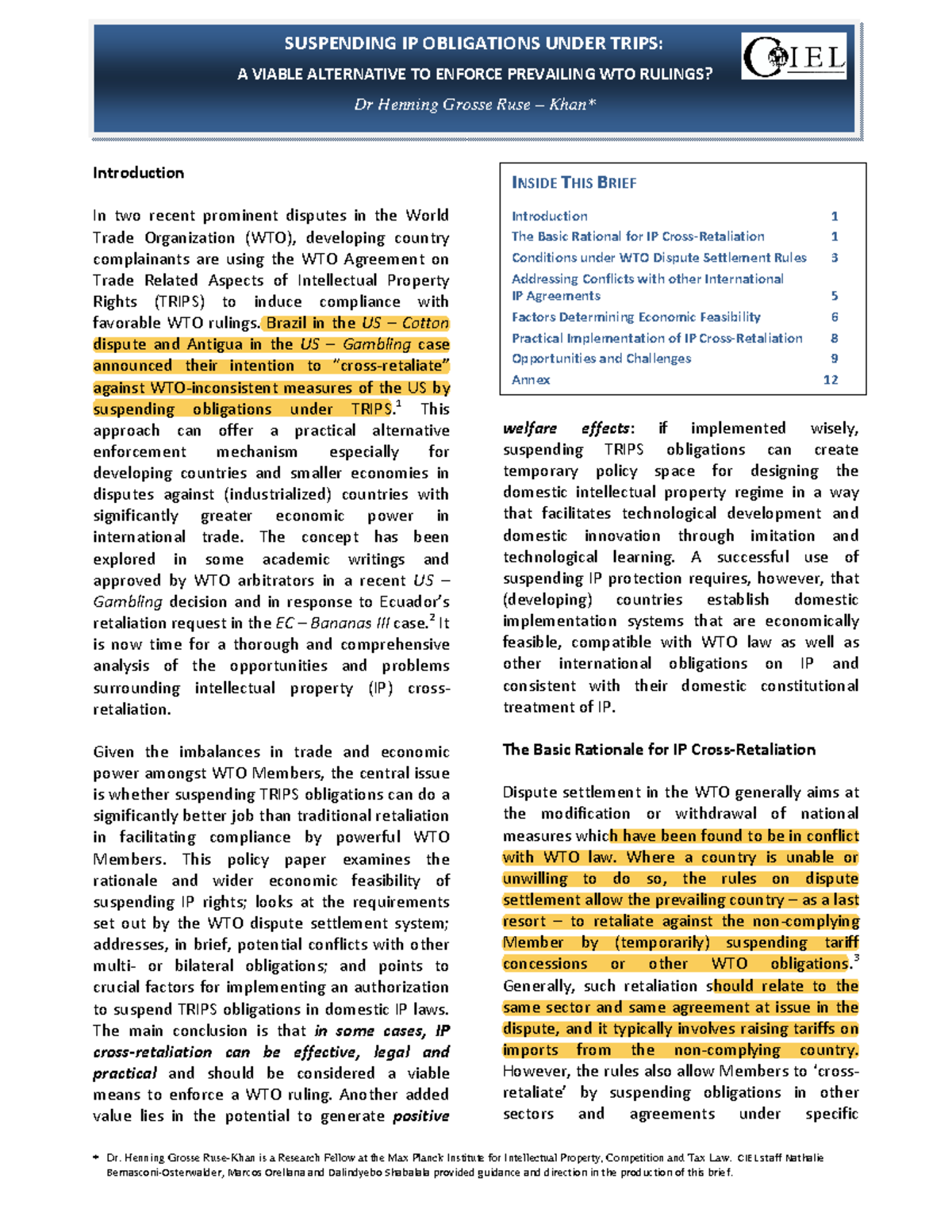 Trips IP 7May08 for itf law Trips IP 7May08 for itf law ∗ Dr. Henning