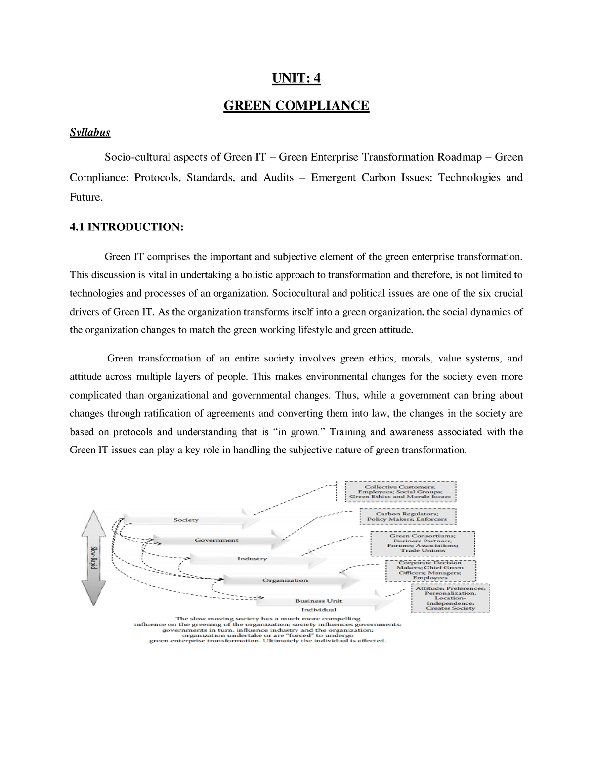 Unit 4 Notes Gc Use In 2017 Regulation Unit 4 Green Compliance Syllabus Socio Cultural 4283