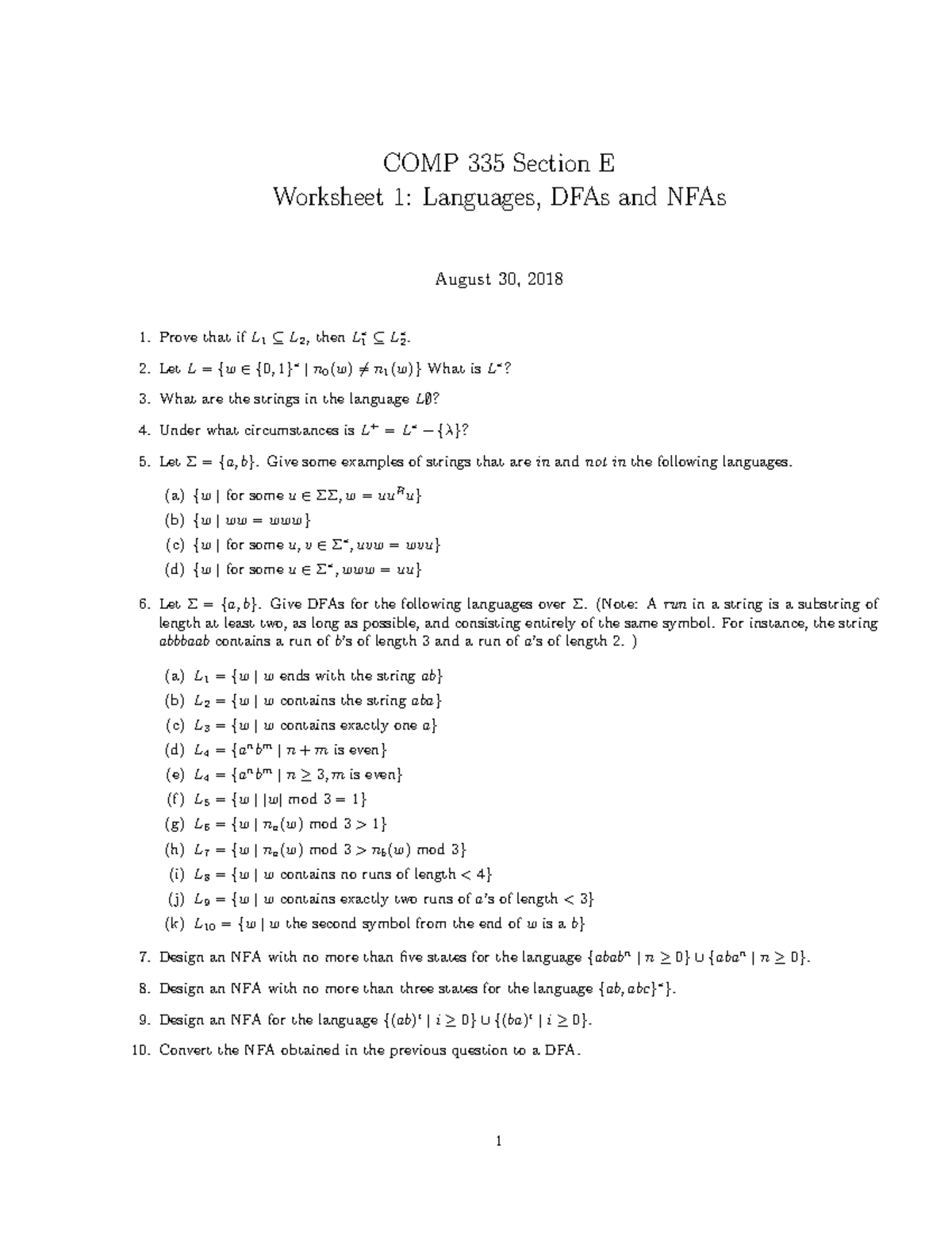 Worksheet Fa Worksheet Extra Problem Studocu